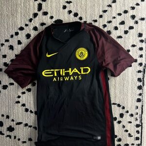Nike Manchester City Black and Maroon Jersey